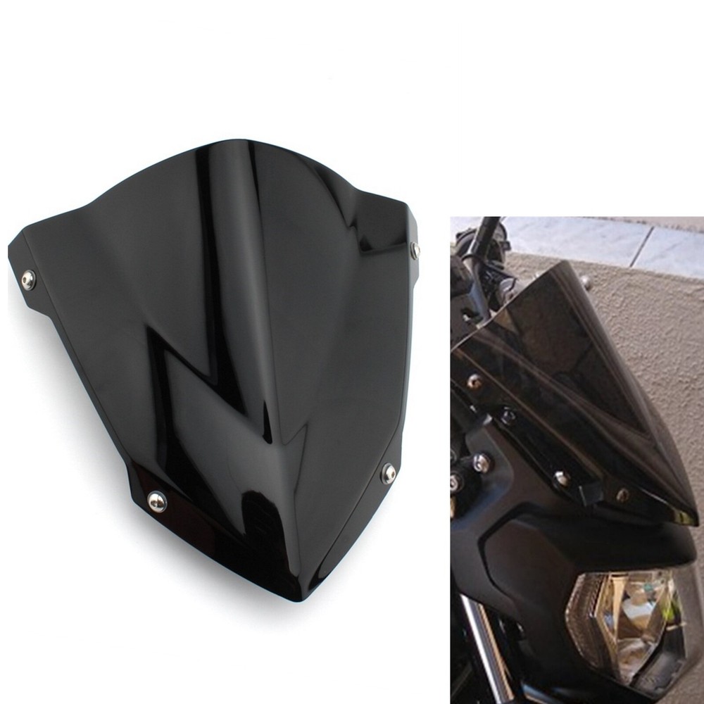 Black Front Windscreen Windshield Protector For YAMAHA MT07 FZ-07 2021-22