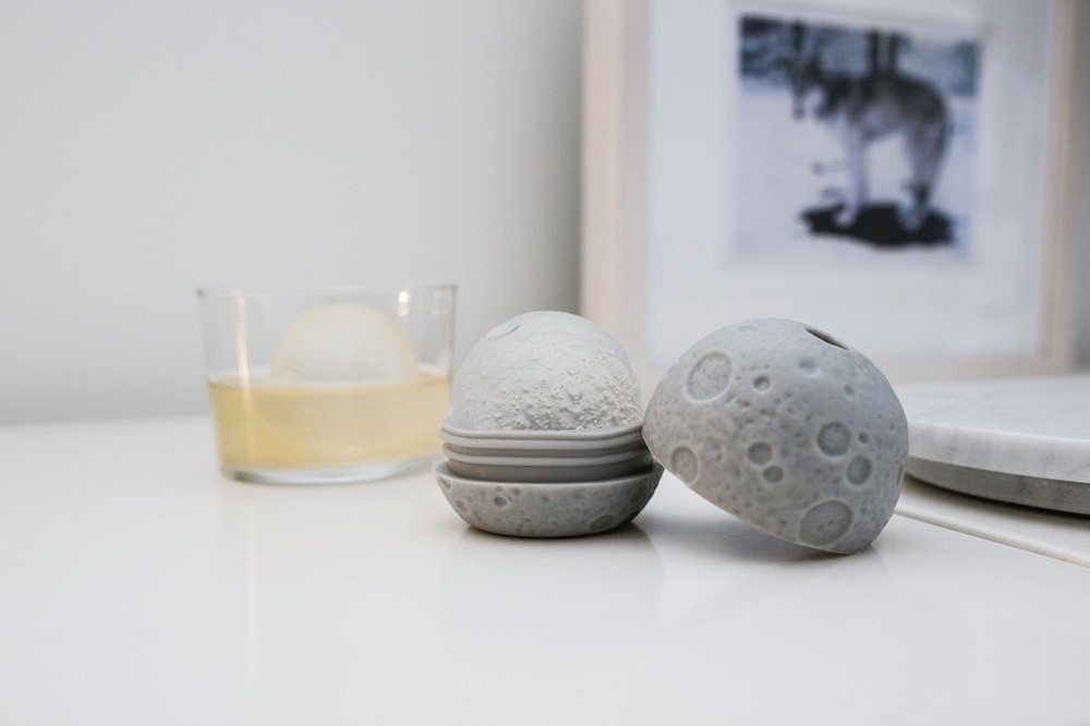 Moon Ice Ball Mold, Gray