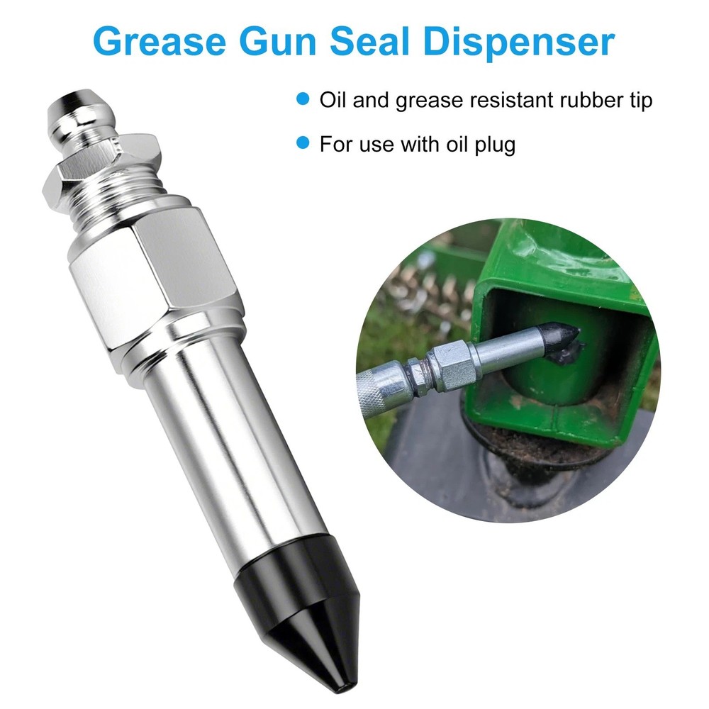 9Pcs Grease Gun Needle Nozzle Kit with Rubber Adapter Fitting Tool Accessory Set
