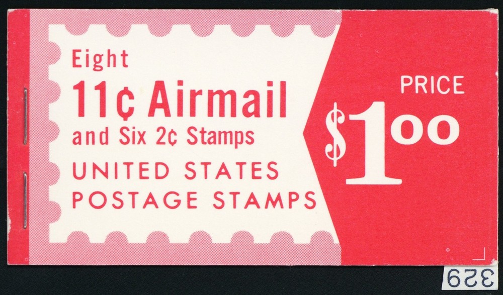 $1 Airmail Booklet with Fold Over Error On 2¢ Pane * Stuart Katz