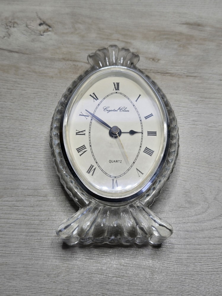 Crystal Clear Quartz Clock Desk Clock Office
