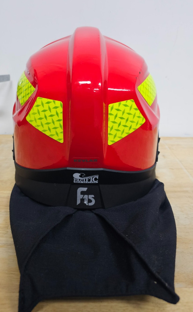 Pacific F15 Jet Style Structural Firefighting Helmet, Red