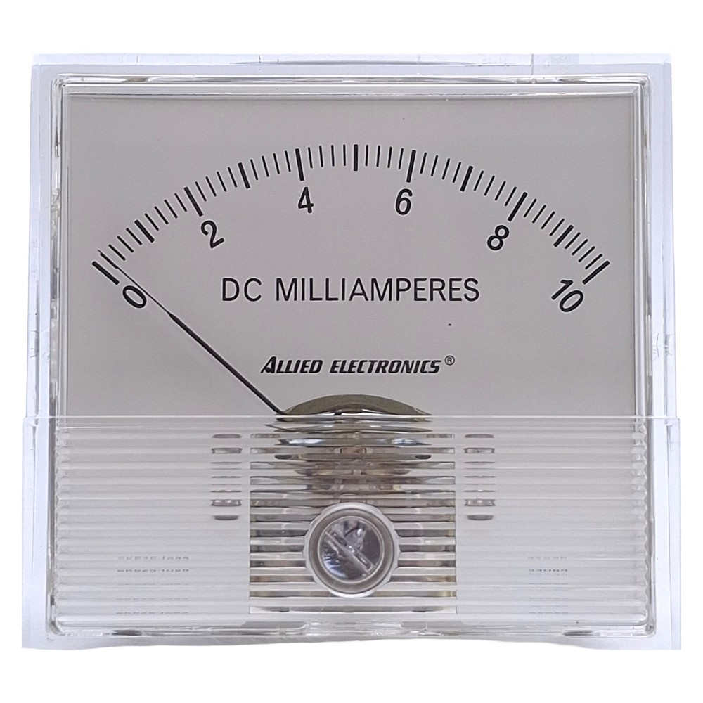 Allied Electronics DC Milliamperes 0-10 Range, 2-1/2in Panel Meter Size
