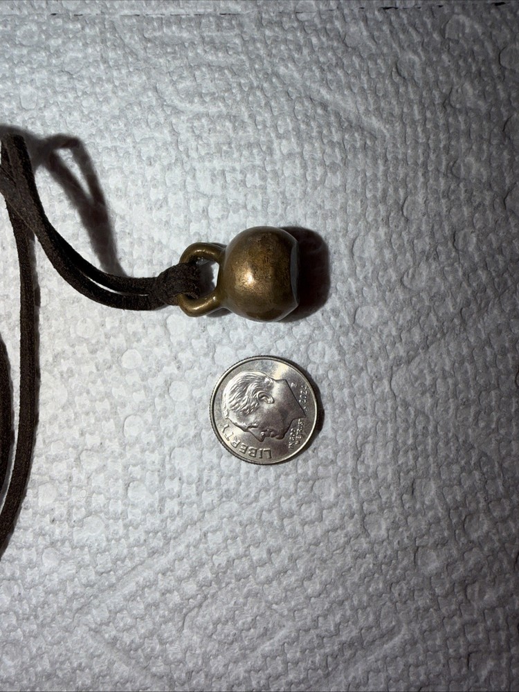 Bronze Kettlebell Pendant Necklace