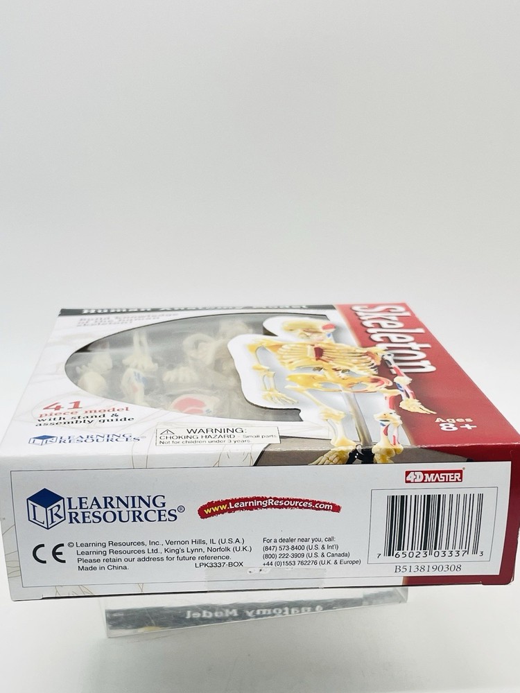 Learning Resources STEM Human Anatomy Skeleton 9.2" Tall Realistic Model ~ 41 Pc