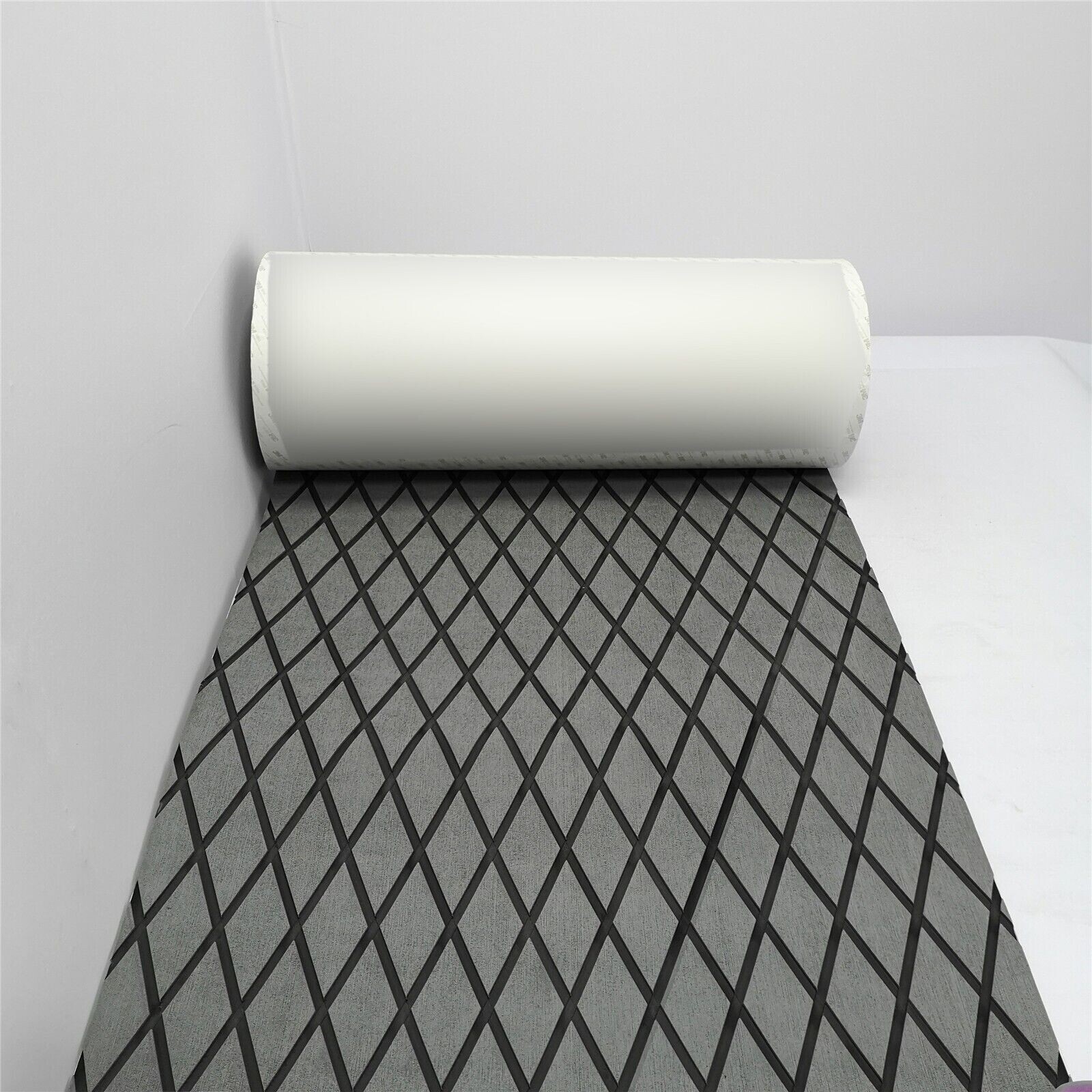 Grey Diamond Boat Flooring Sheet EVA Foam Marine Carpet，Nonskid Sea Decking Mat