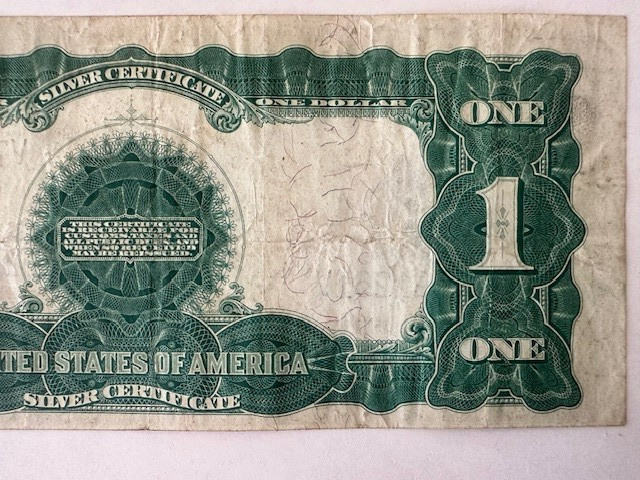1899 $1 black eagle silver certificate Teehee Burke