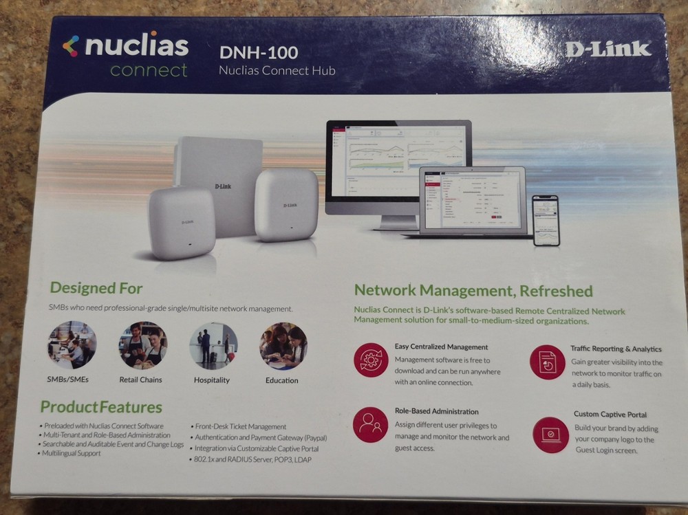 D-Link DNH-100 Nuclias LAN Controller Hub Network White