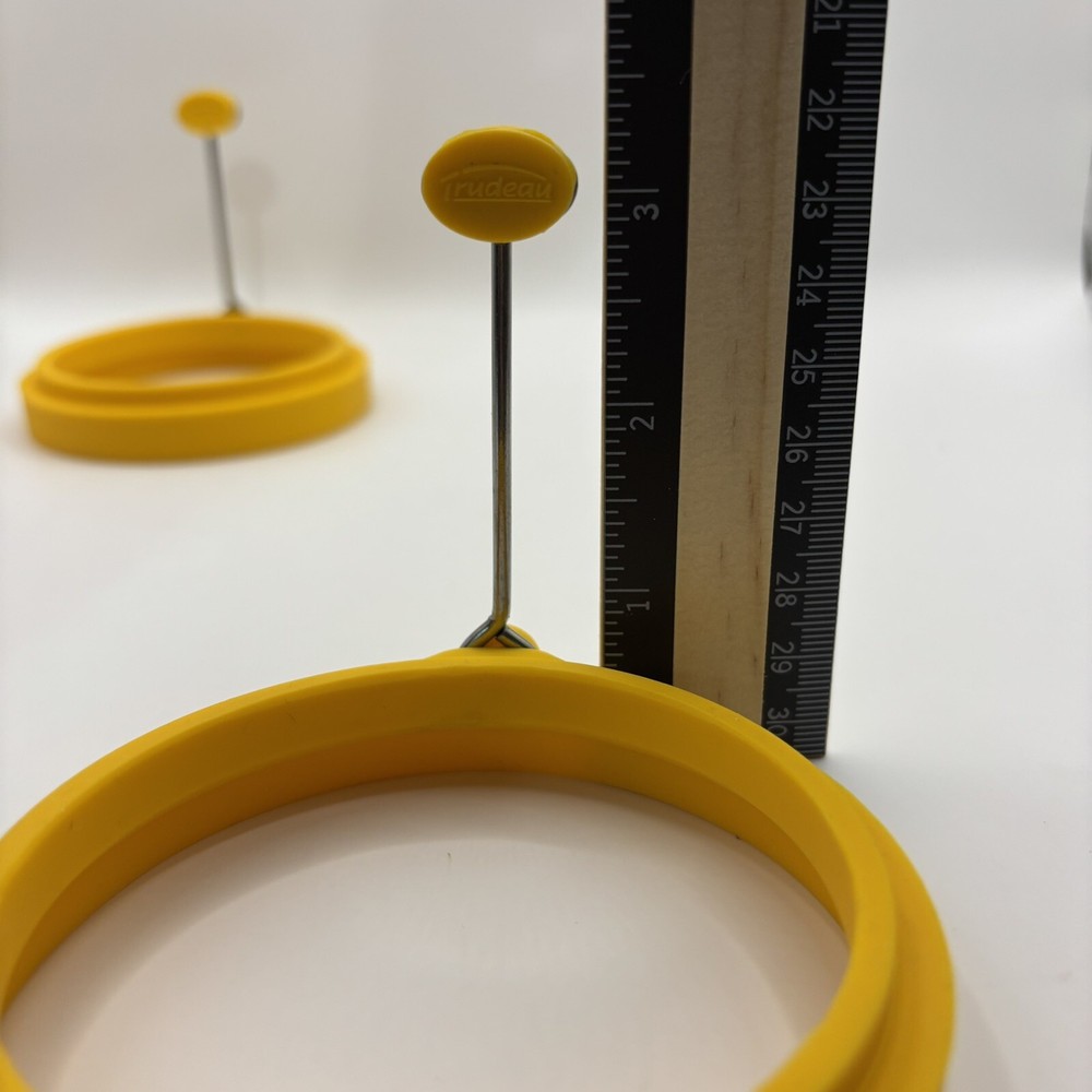Trudeau Reversible Silicone Egg Ring - Yellow / Set of 2