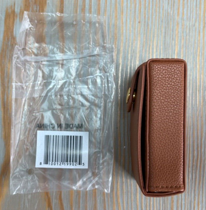 Saks Fifth Avenue Atomizer set 3 refillable perfume vials & brown case NEW