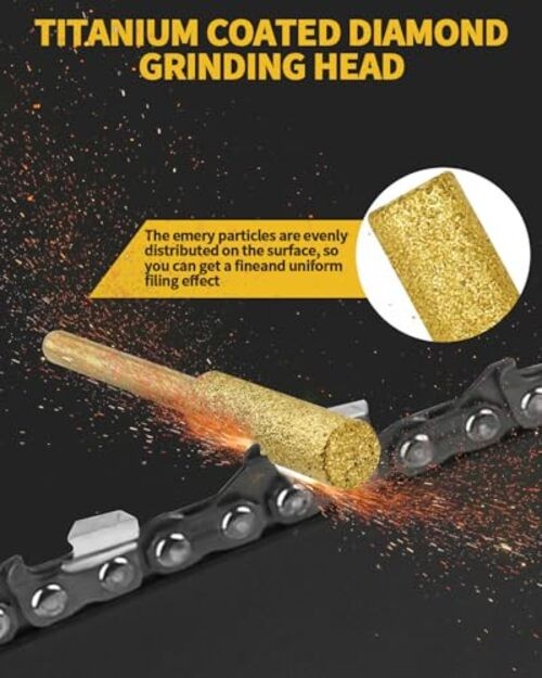 Pcs Diamond Chainsaw Sharpener Bits, High Hardness Titanium Plated 30 Gold