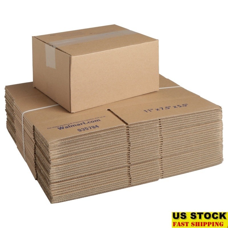 100 Recycled Shipping Boxes Medium Bundle Flat Packed Boxes Small Items New
