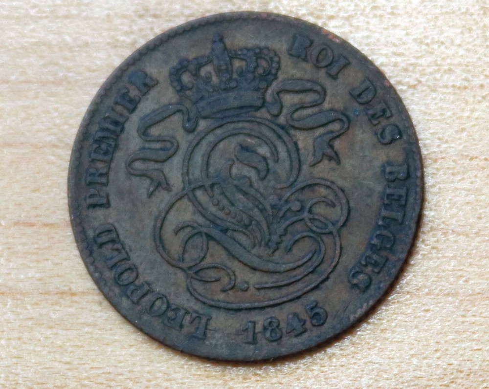 1845 Belgium 2 Centimes Leopold I