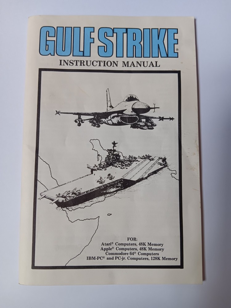 Commodore 64/128 Gulf Strike Computer Game Software Tested/Works Avalon Hill