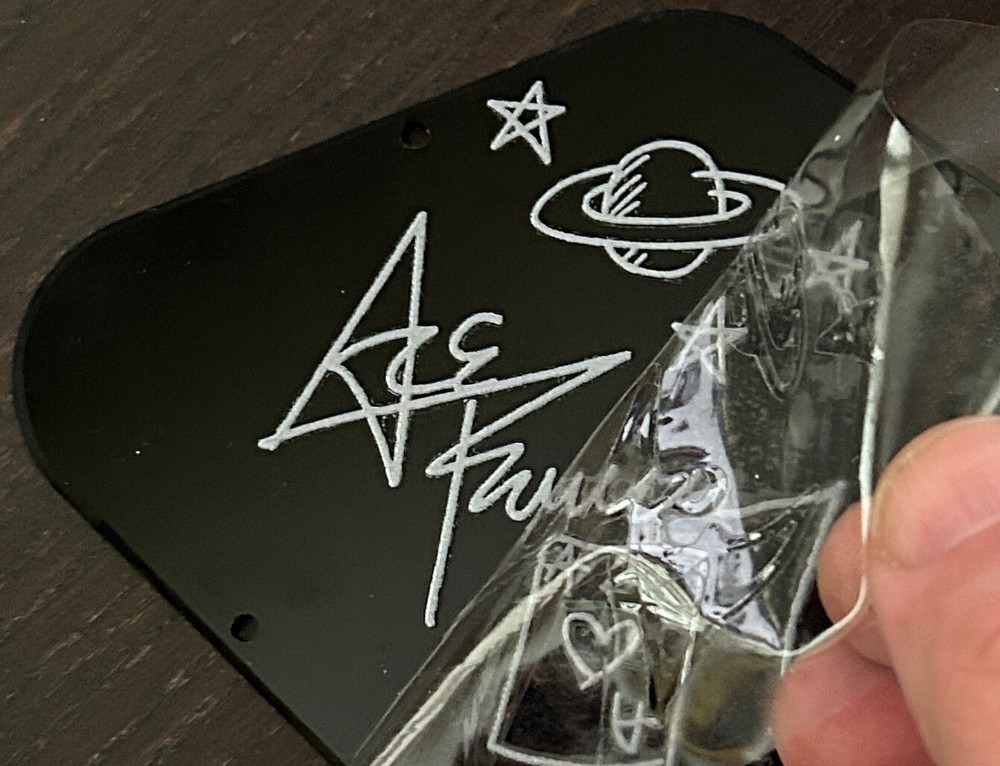 Ace Frehley of Kiss autograph UV DTF Decal Sticker 4 LP guitar control Cover