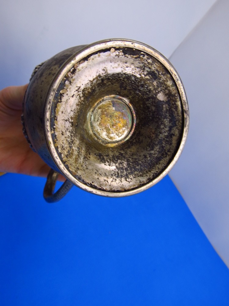 Vintage Silverplate 5 Inch Pitcher Creamer Sheffield Grapevine