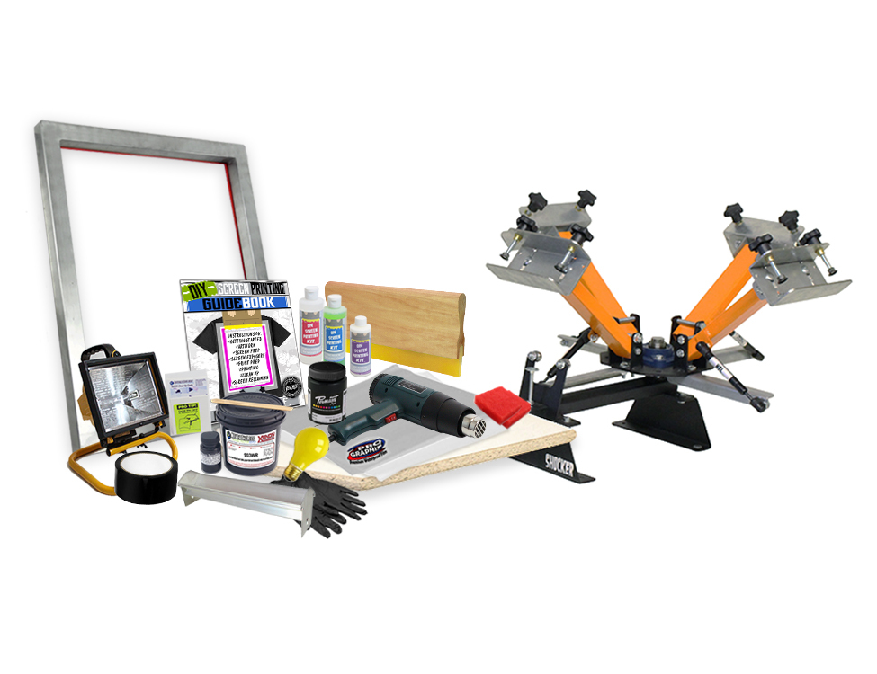 DIY Basic 4 Color Shocker© Screen Printing Starter Beginner Kit - 41-2