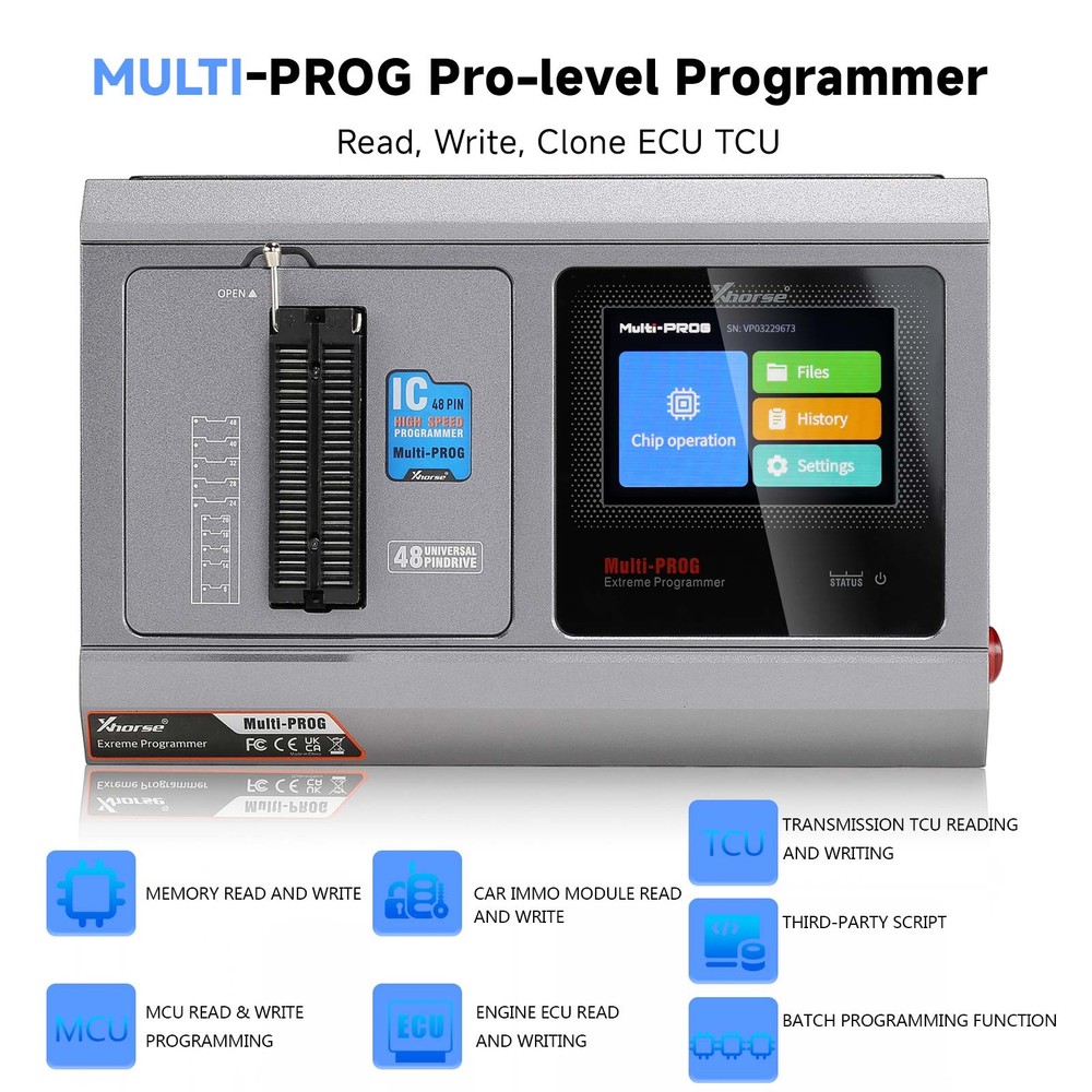 Xhorse MULTI-PROG E-CU TCU IMMO Programmer+GODIAG GT100+ E-CU GPT Boot Adapter
