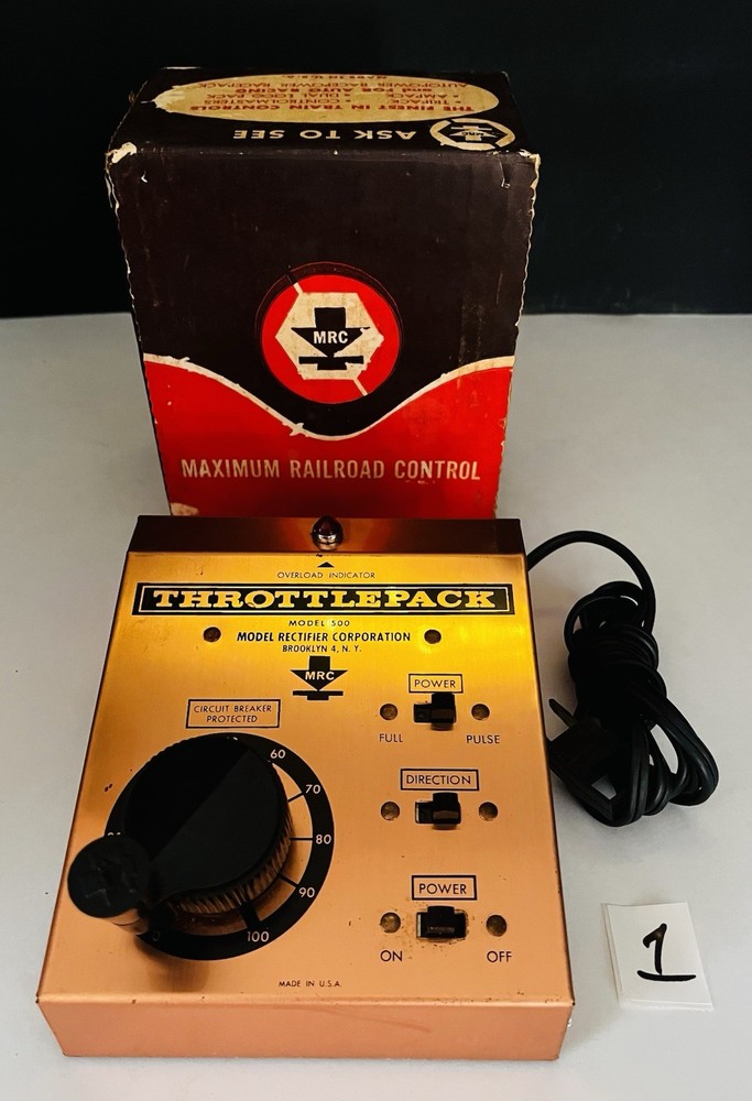 MRC Throttle Pack HO Train Control Model 500 With Box - TESTED WORKS