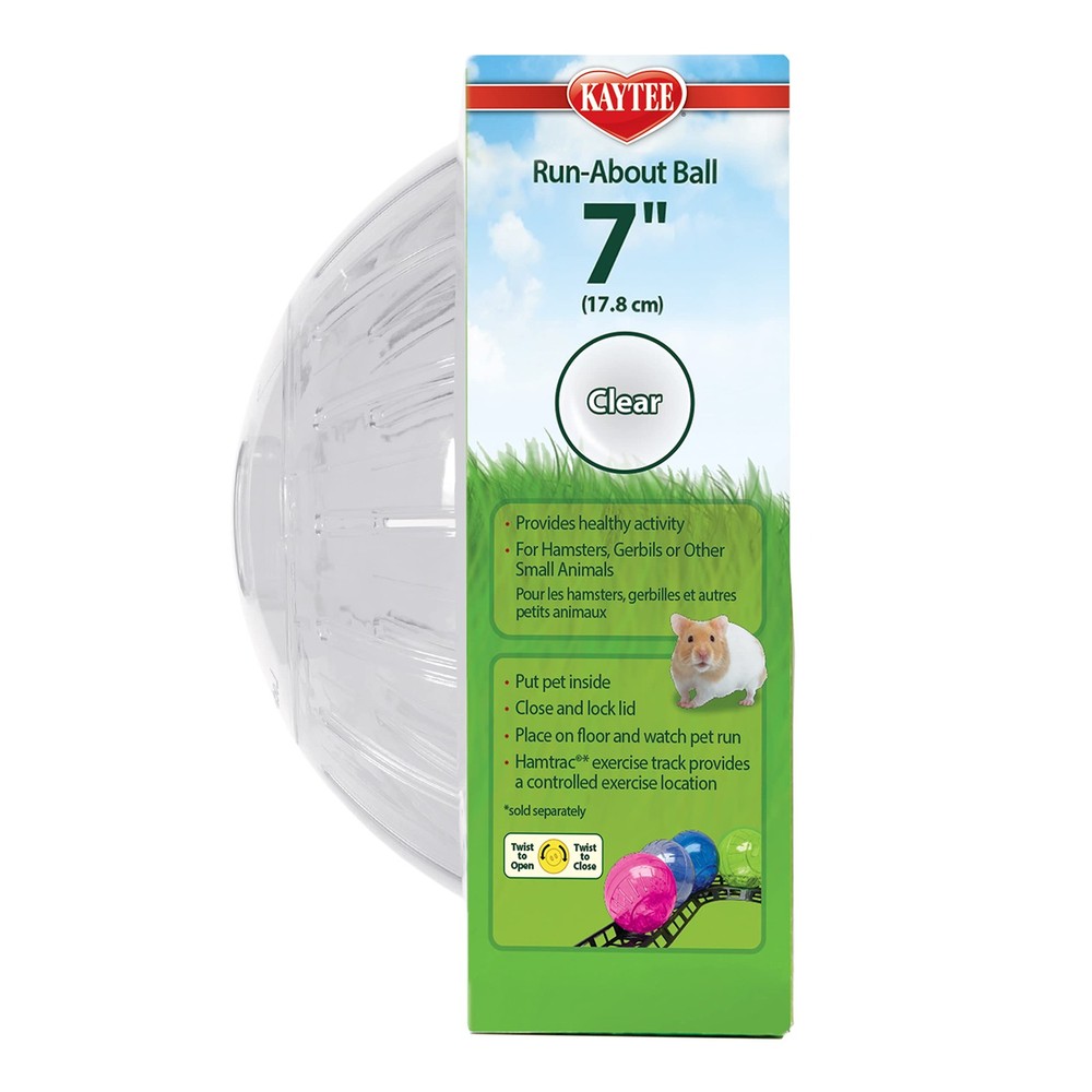 7" Clear Run-About Exercise Ball for Pet Hamsters & Gerbils