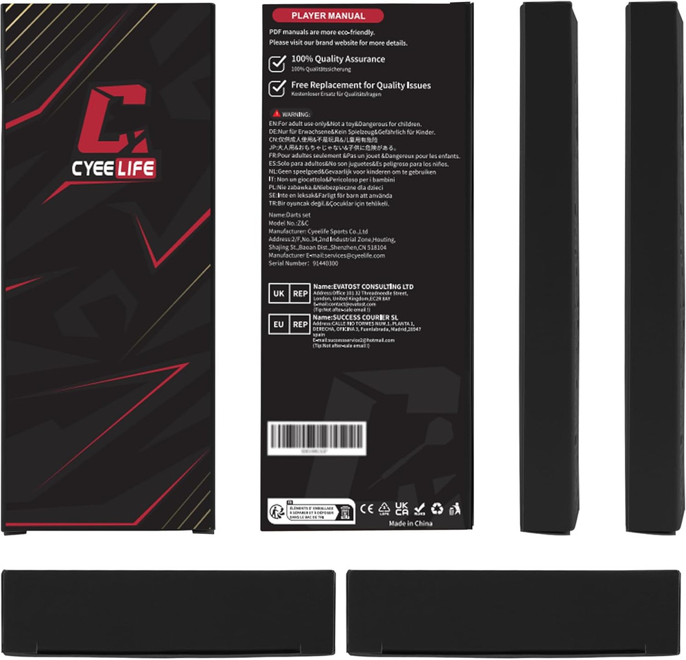 Darts Plastic Tip - 18Pcs Soft Tip Darts Set for Electronic Dart Board