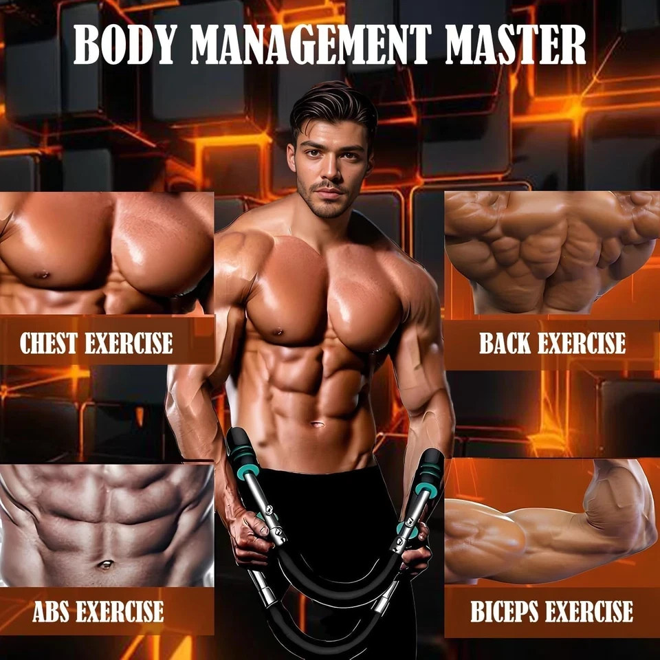 Twister Arm Trainer,60-100 Lbs Adjustable Arm Trainer for Men with Chest Clip Mu