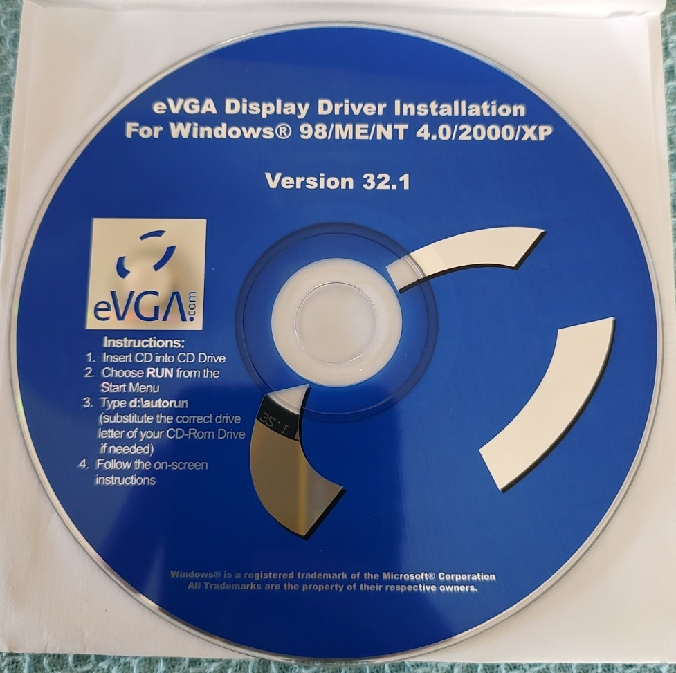 eVGA Display Driver Installation Version 32.1 Windows 98/SE/ME/NT - 4.0/2000/XP