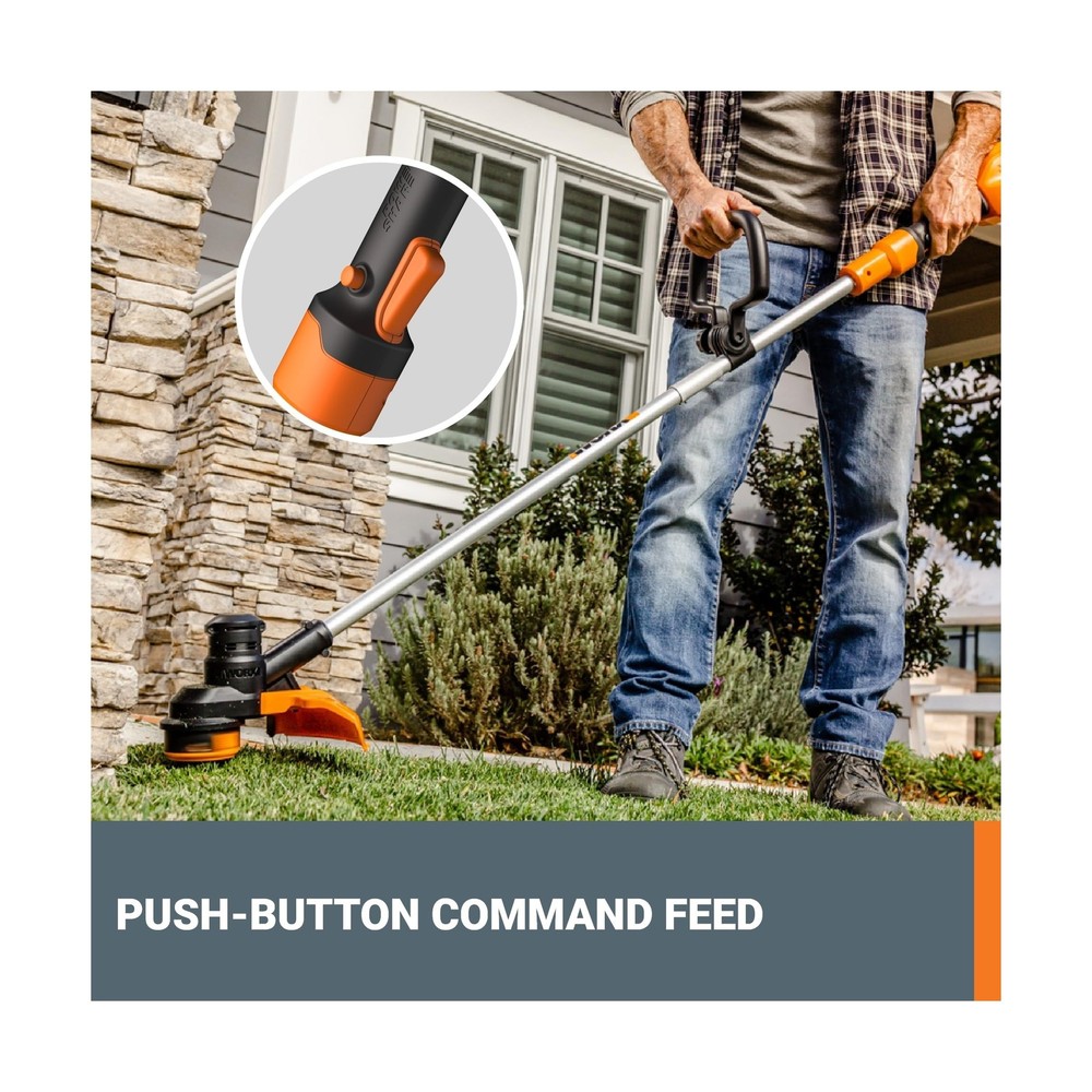 WORX Cordless String Trimmer, 13'' Electric Weed Eater with Dual-Exit Cutting...