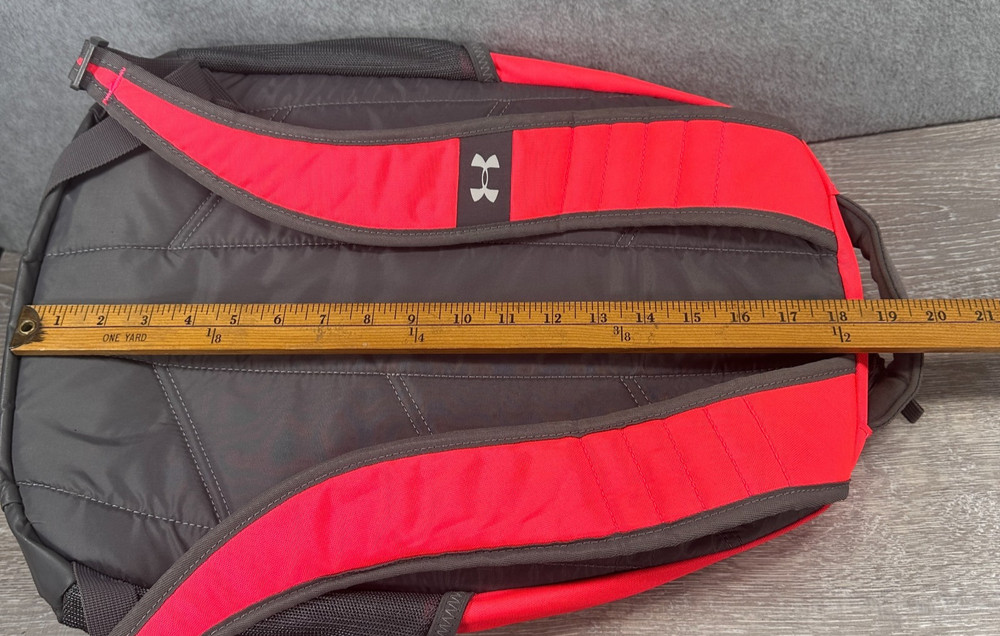 Under Armour Storm Backpack Bright Pink Gray 4 Compartments 2 Side Mesh Pockets