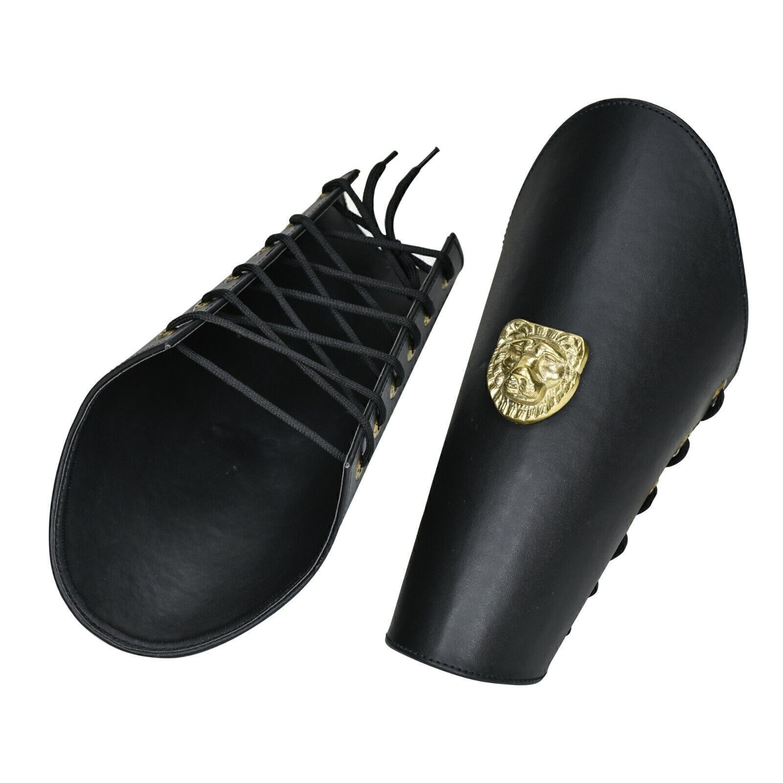 Unisex Faux Leather Gauntlet Wristband Arm Guards Cosplay