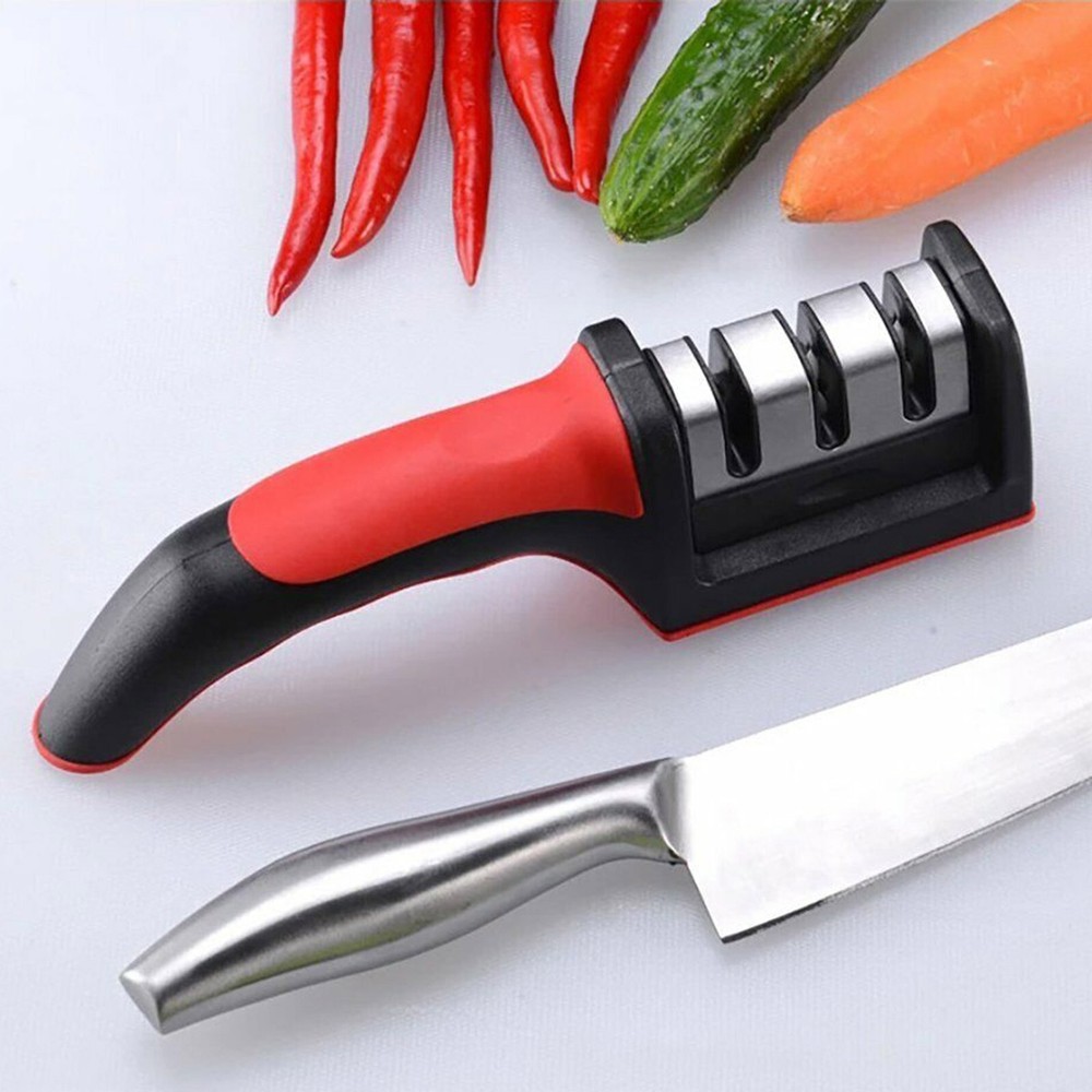 Knife Sharpener Professional Ceramic Tungsten Kitchen Sharpening System 3 Stage