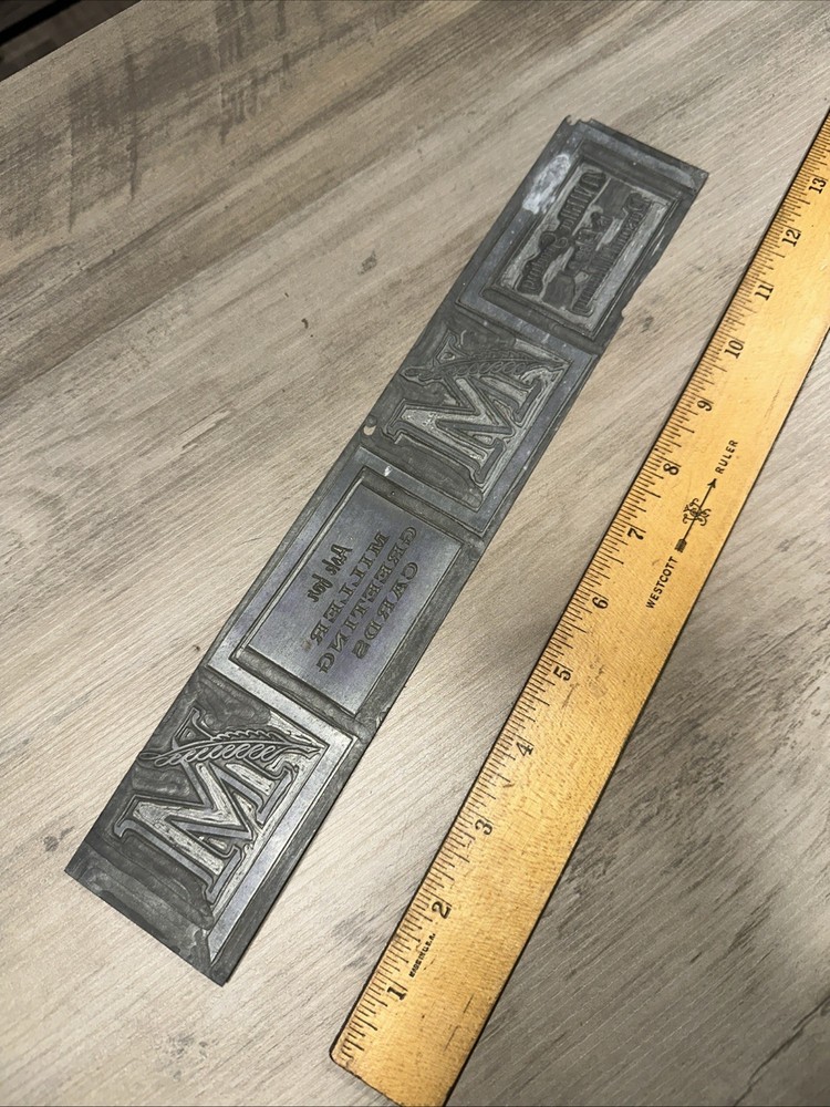Printing Plate “ Ask For Miller Greeting Cards “