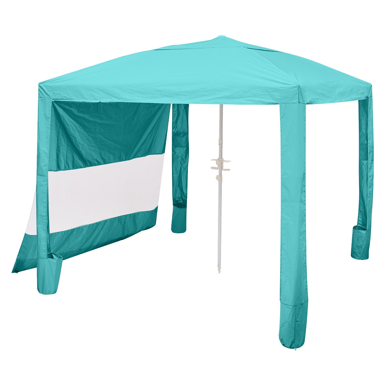 Uimoso Beach Cabana Canopy with Side Wall & Carry Bag, 8 x 8 ft, UPF 50+, Green