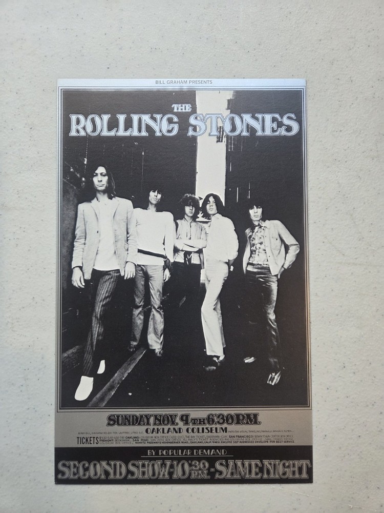 Fillmore BG201 Postcard Rolling Stones