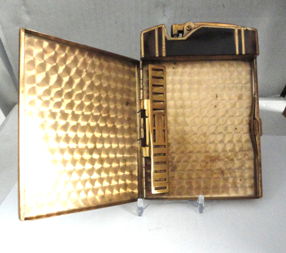 c1933 AMW/ RONSON MONARCH TORTOISE ENAMEL CASE LIGHTER. VERY RARE.