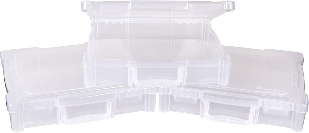 Effortless Craft Storage – 3-Pack 12” x 12” Stackable Organizers with Handles