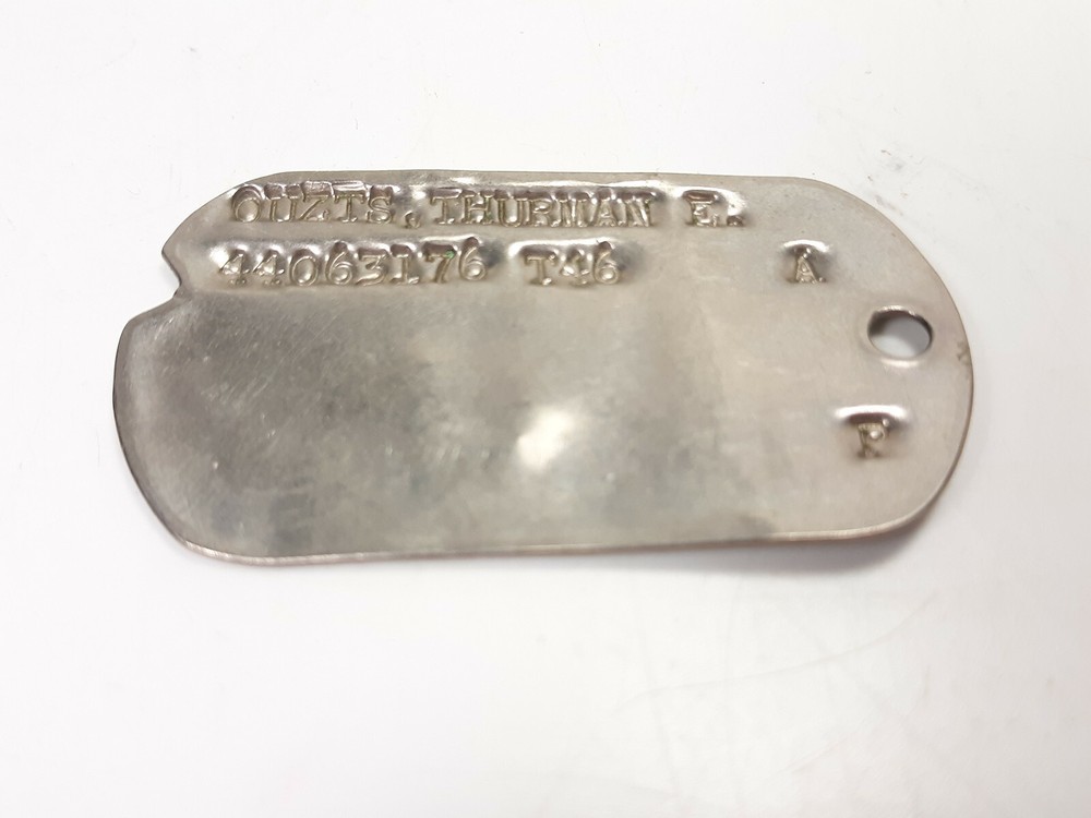 WWII United States Army Dog Tag Thurman E. Ouzts