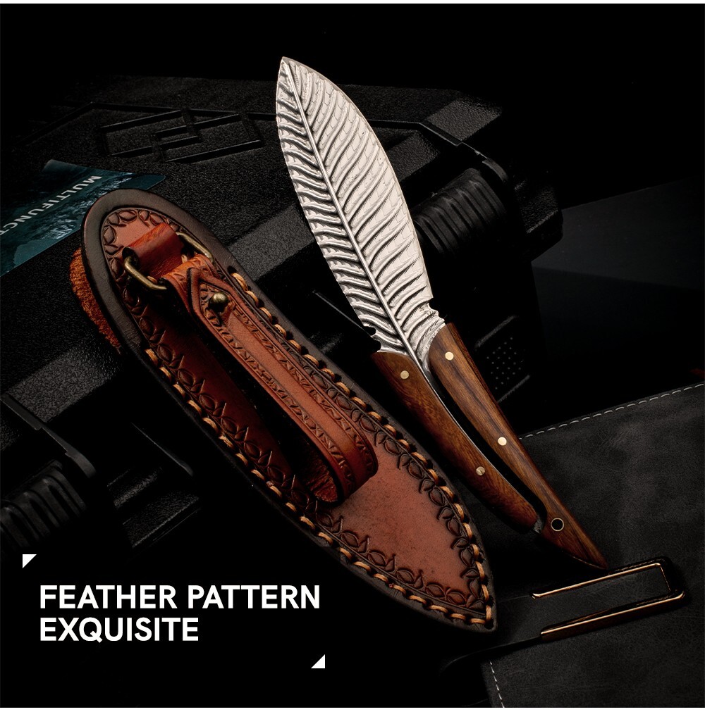 Damascus Steel Fixed Blade Knife Collectible Knives Fixed Blade Knife Full Tang