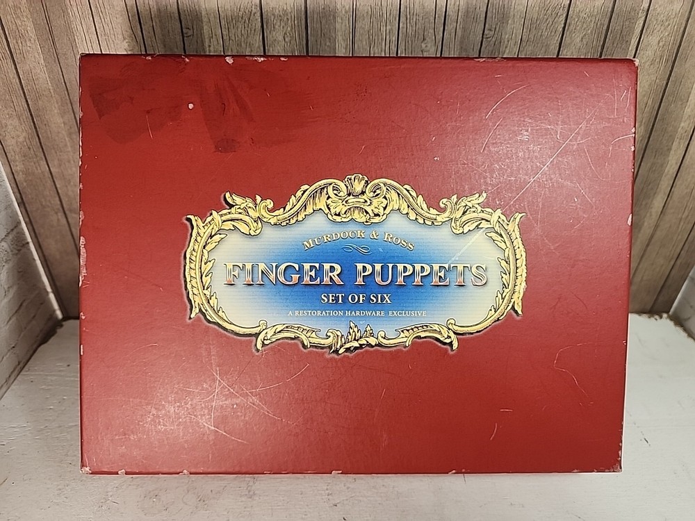 Murdock & Ross 2006 Finger Puppets Restoration Hardware, Original 6pc Set EUC!