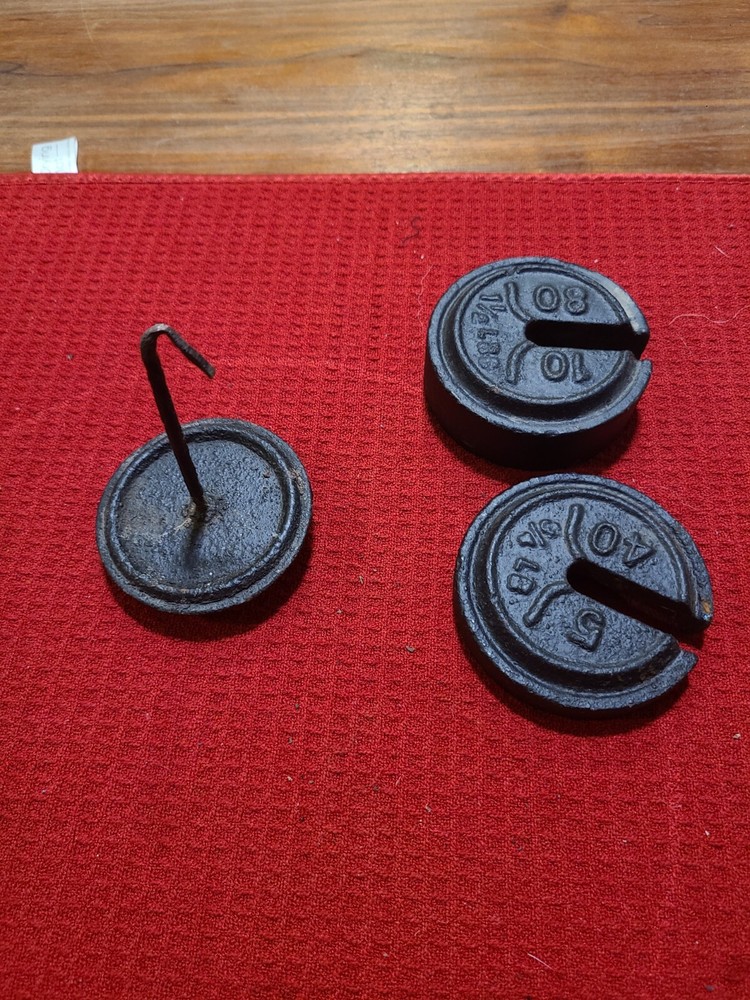 Vintage Scale Weights From Floor Platform Scale Cast Iron Antique