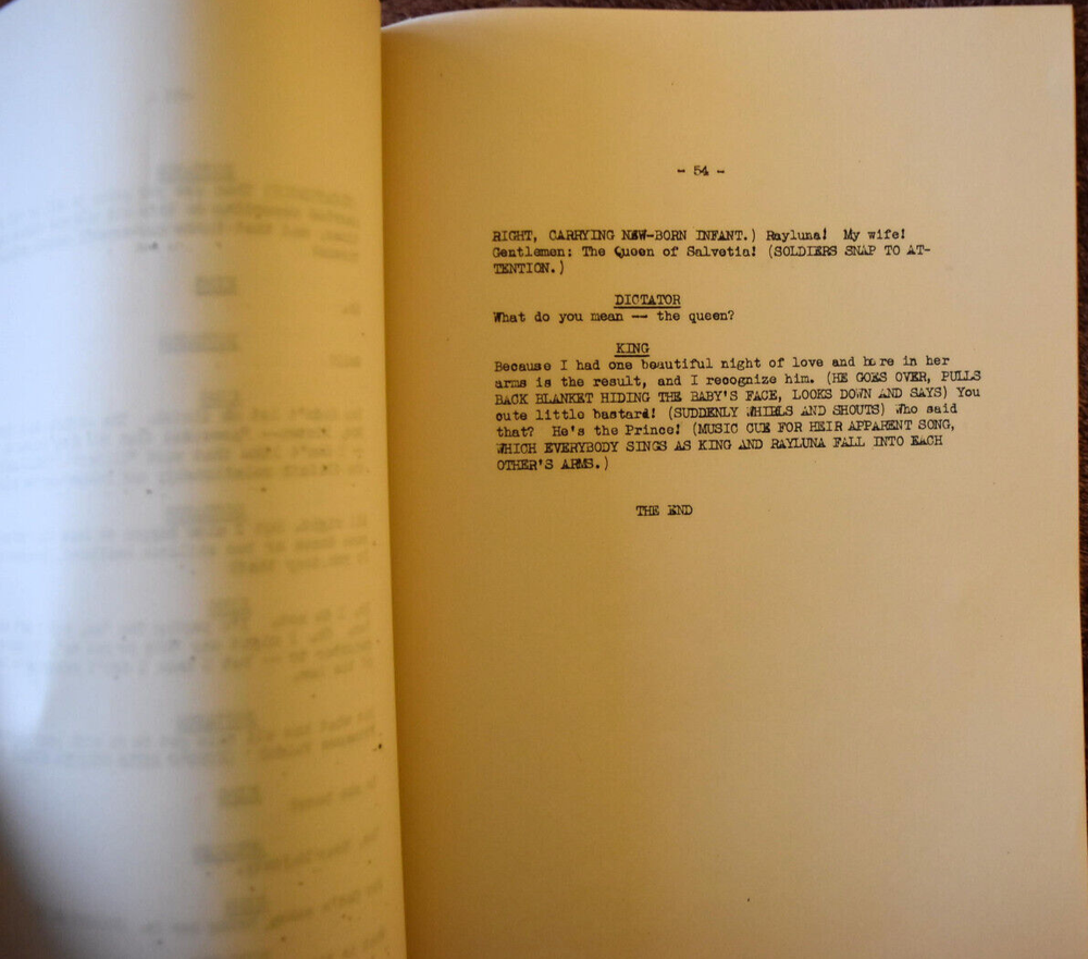 1939 Michael Raffetto " Hair Apparent " Original Script