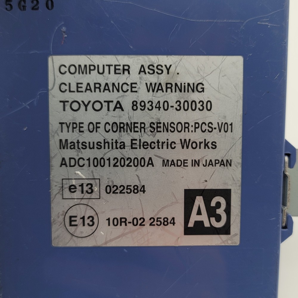 2006 Lexus GS430 Clearance Warning Computer Control Module OEM 89340-30030