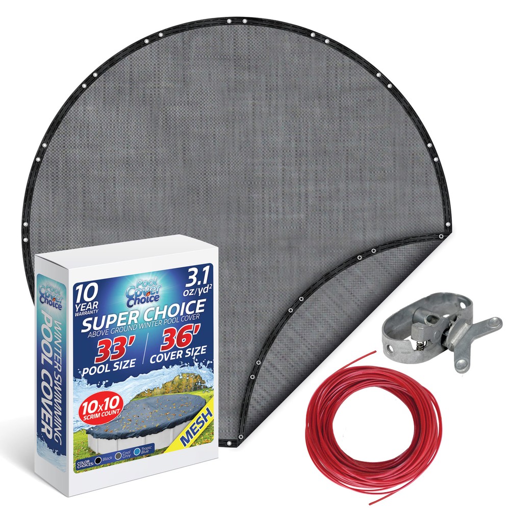 PoolCoverChoice Winter Swimming Pool Cover for 33 ft Round Pool