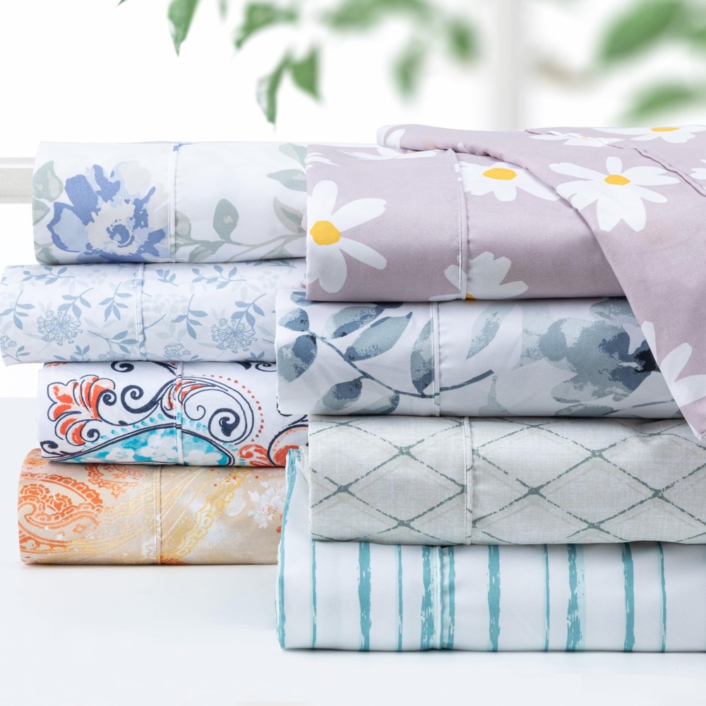 Bedding Queen Bed Sheet Set- 4 Pieces Bedding- 100% Polyester Microfiber- Sup...