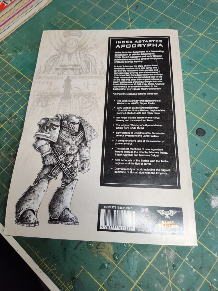 Warhammer 40k Index Astartes Apocrypha 2016 Good Condition Softback