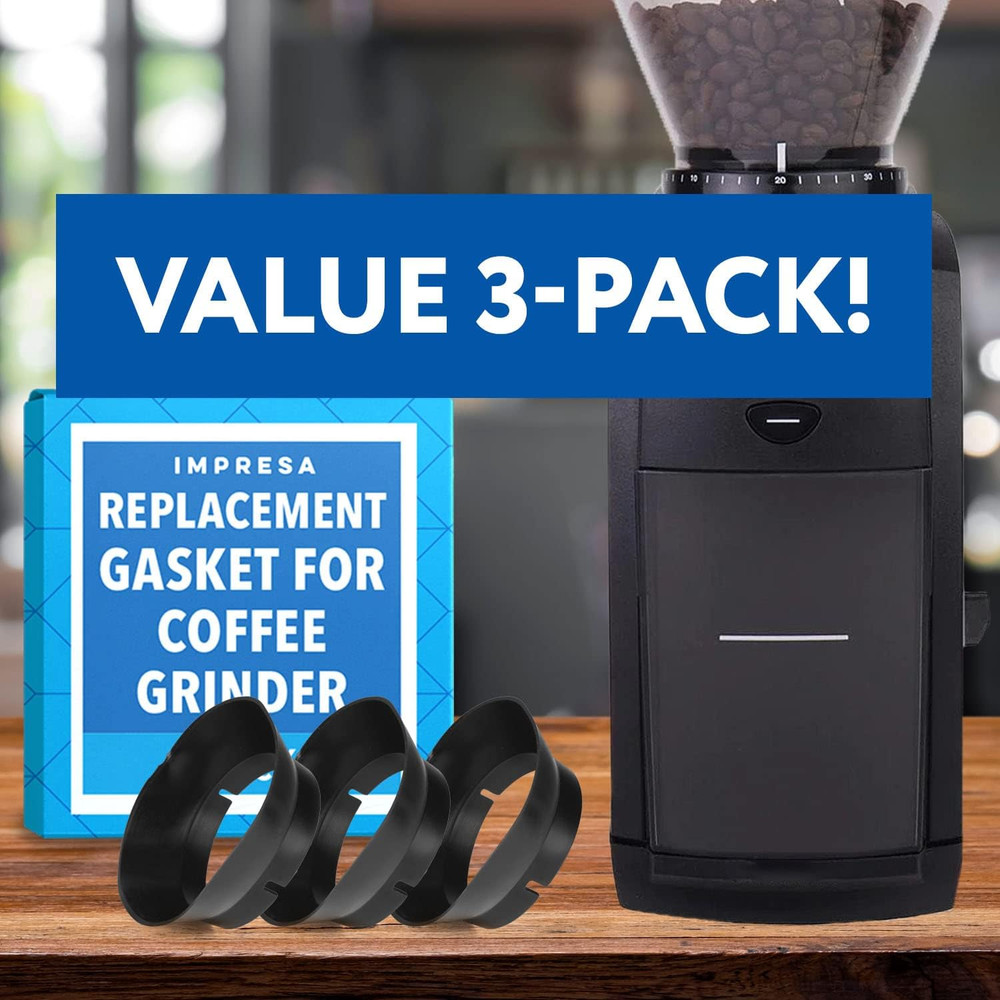 3-Pack Replacement Burr Grinder Gaskets - Compatible with Baratza Encore & Virtu
