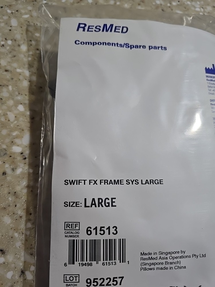 Resmed Fx Frame Sys Large 61513 / 61523 Swift Fx Pillow Large