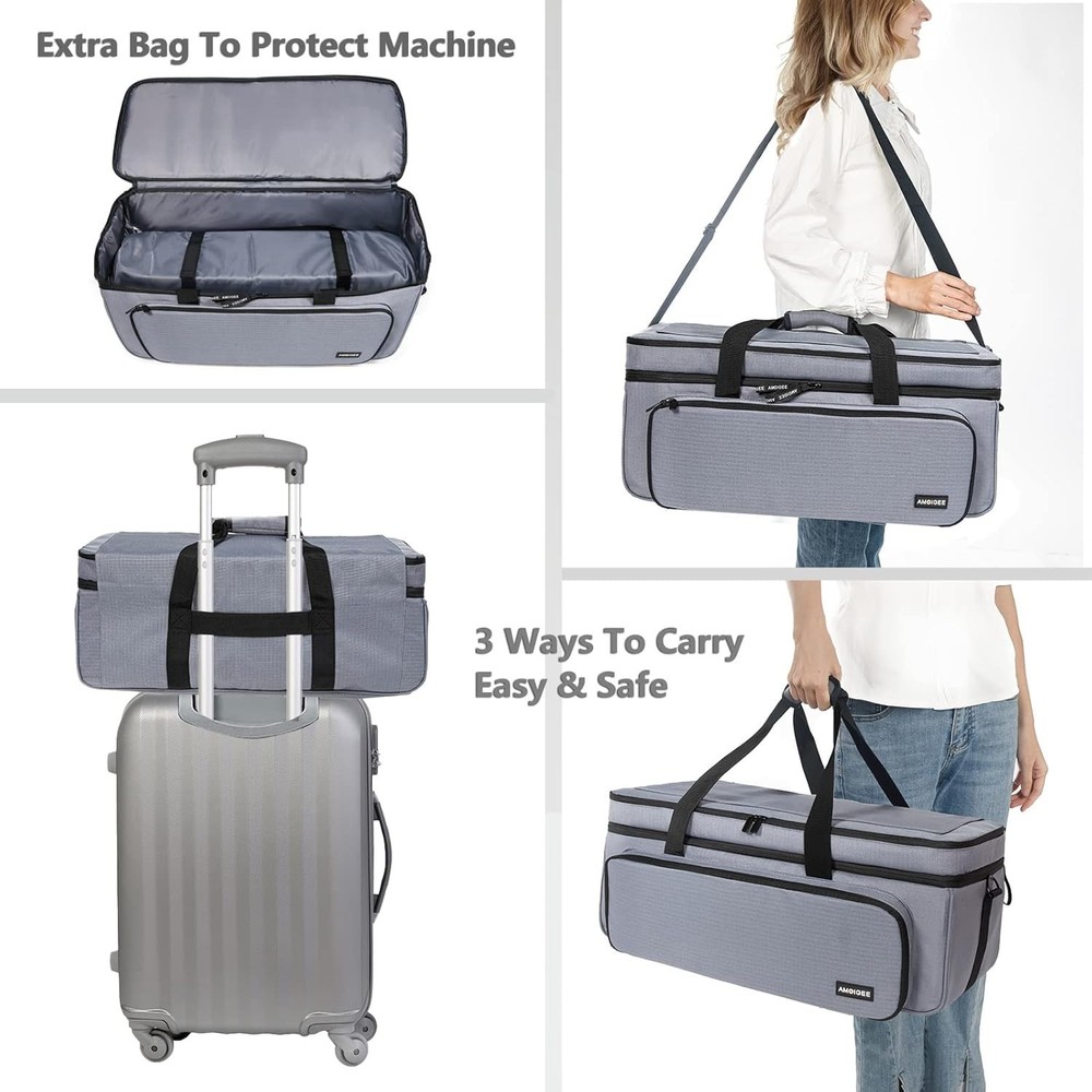 Carrying Case for Cricut Maker 3/4 Explore Air 2/3/4 Double-Layer Storage