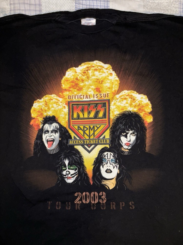 KISS Army Access Ticket Club T-shirt 2003 XXL