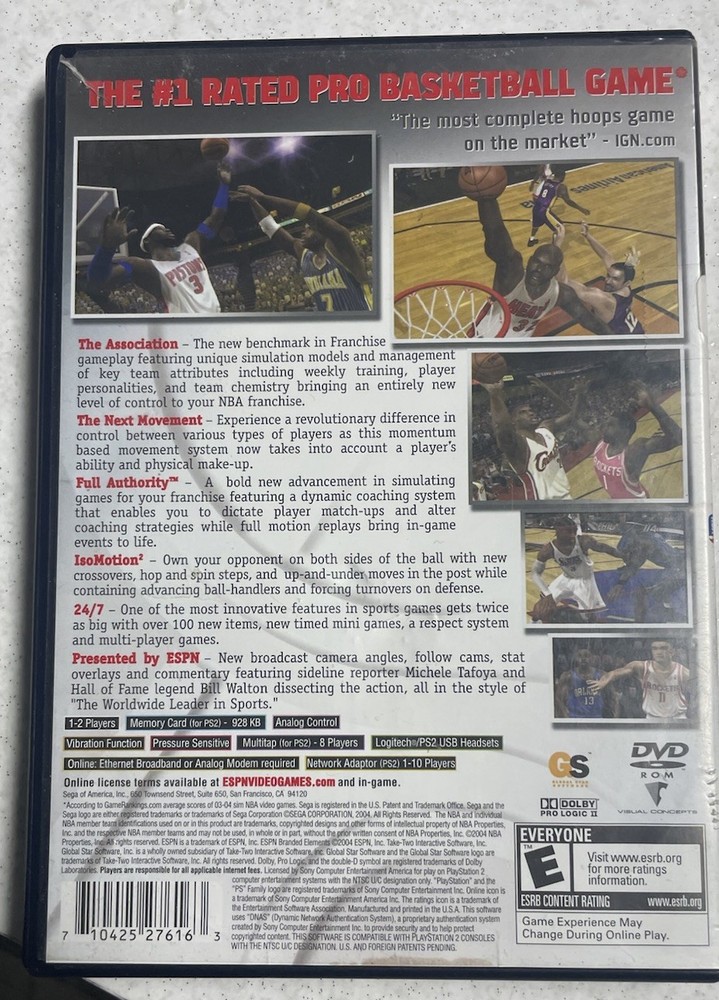 Replacement Case NBA 2K5 ESPN PlayStation 2 **CASE ONLY**